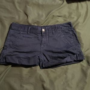Chino Feel Mid-Rise Cuffed Shorts